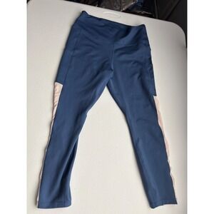 Nike Dri-FIT‎ Women's Medium Navy Blue Pink Athletic Yoga Leggings